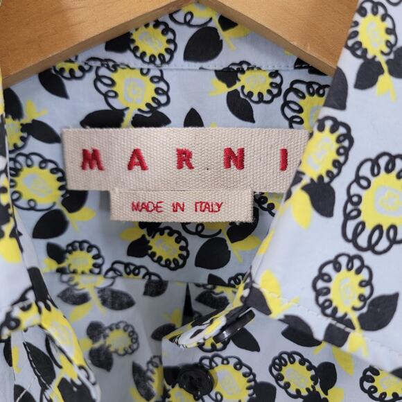 MARNI WOMENS BUTTON DOWN SHIRT, SIZE 38 - Picture 4 of 8
